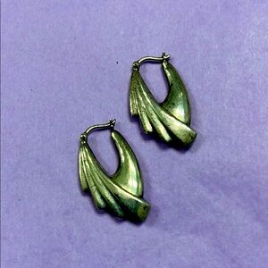 1930’s -1950’s Transitional Years Silver Hoop Earrings